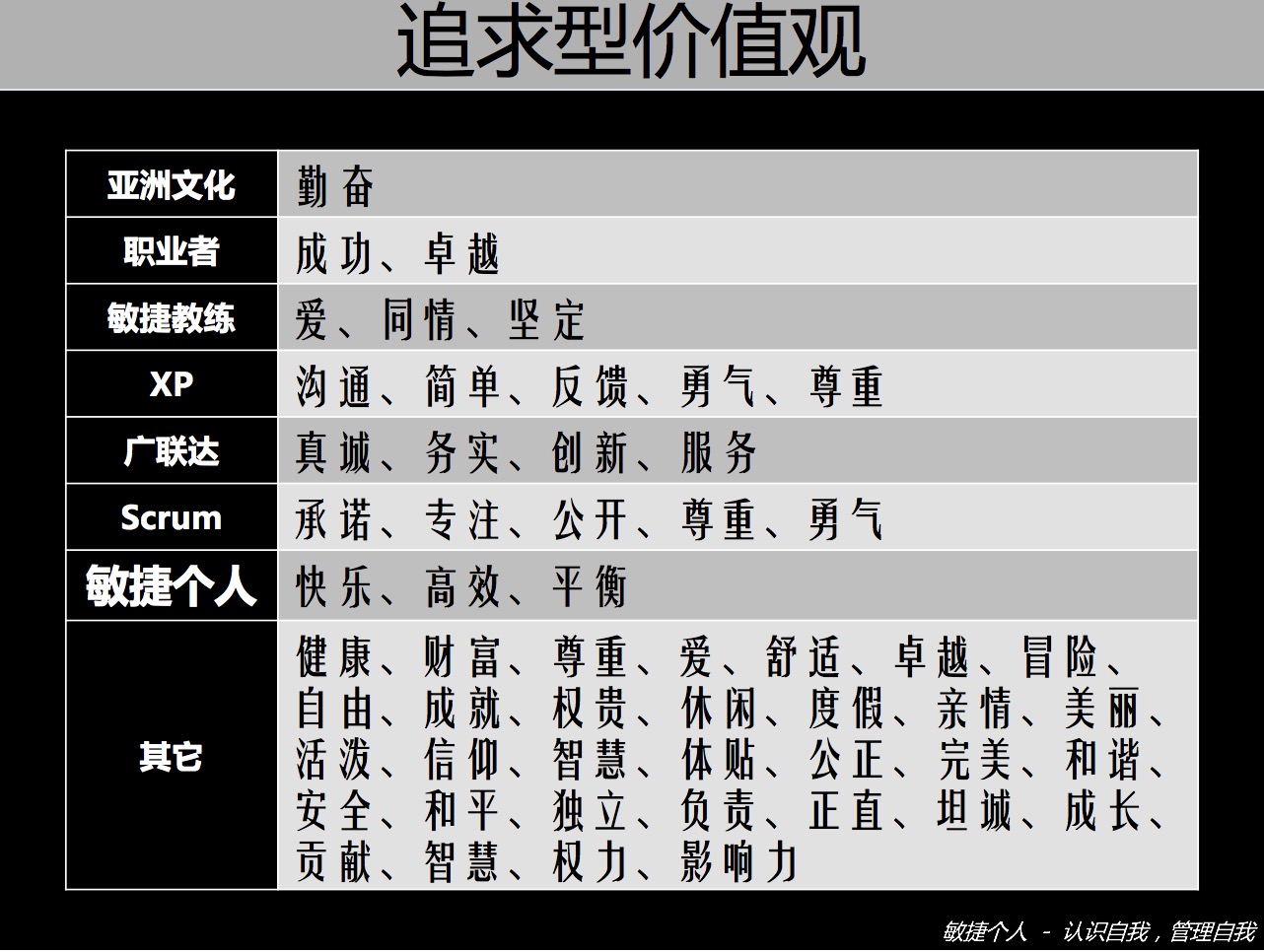 追求型价值观